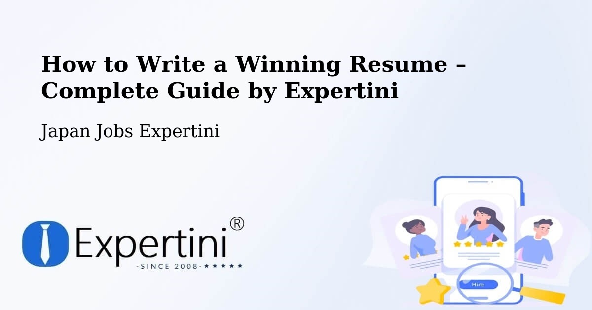 Resume Writing Guide for Job Seekers – Hakodate - Hakodate, Japan Jobs Expertini